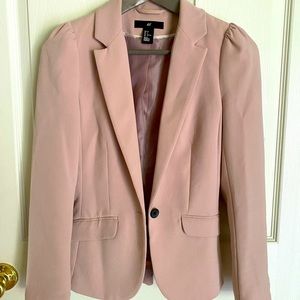 H&M pale pink dressy women jacket/blazer
